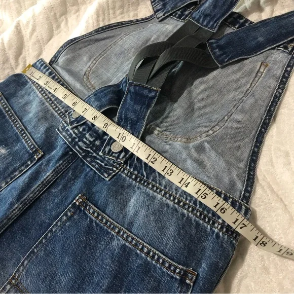 Sandrine rose slouchy denim overalls